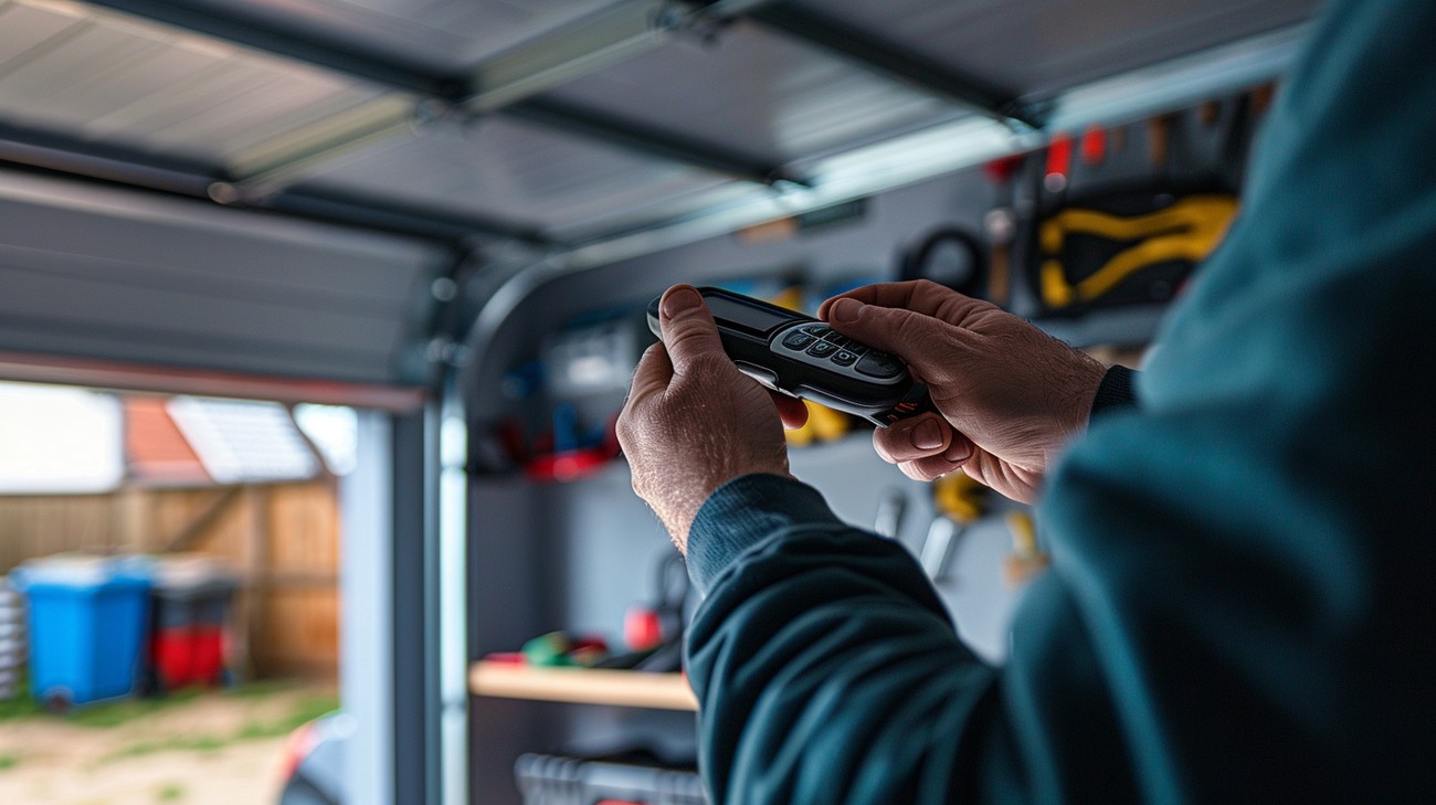 Garage door opener Learn button and remote