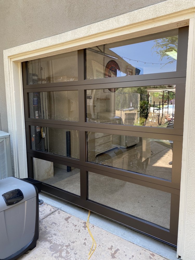 glass garage doors