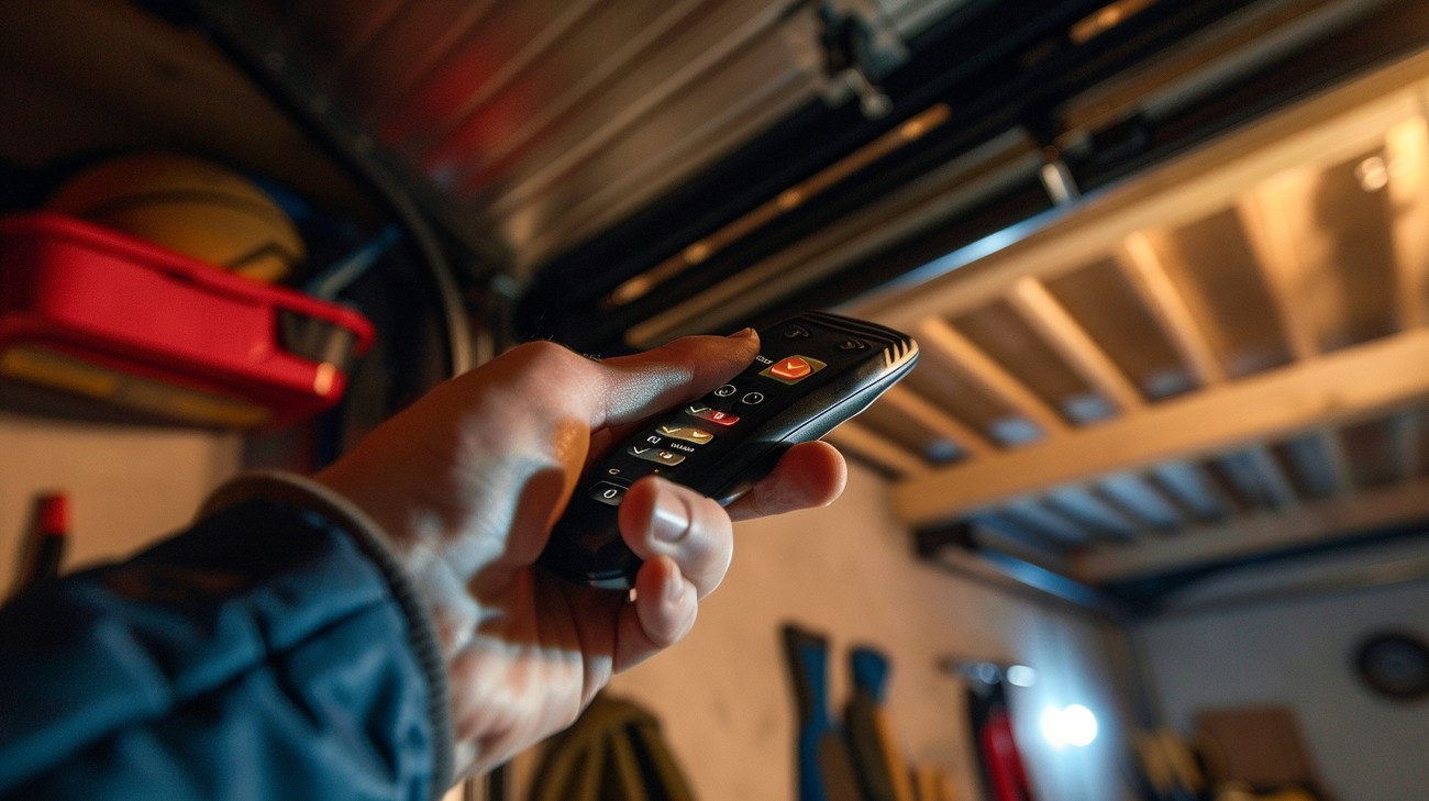 Programming a garage door remote at the opener