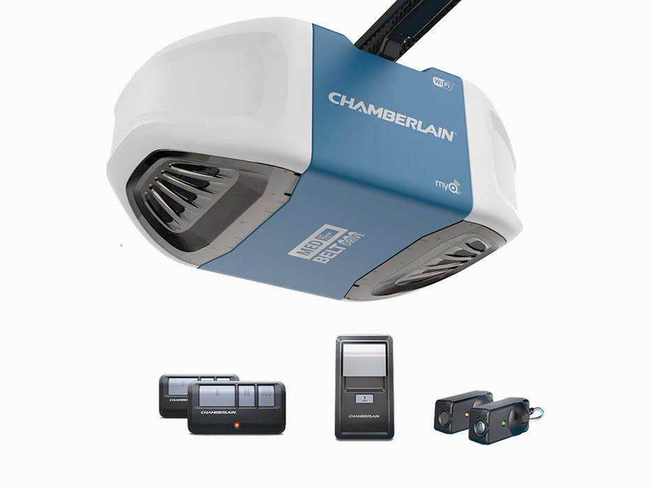 Chamberlain Garage Door Openers take advantage of the very latest in technology to provide superb protection and security at a solid value. Control your garage door through your smart phone and limit access at the same time.